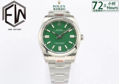Rolex Oyster Perpetual 3230 Movement 41mm Green/Yellow Face Blue Lume 904L Steel Watch
